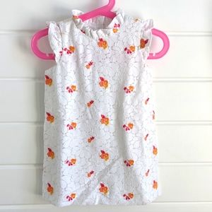 Janie & Jack Embroidery White Lace Dress